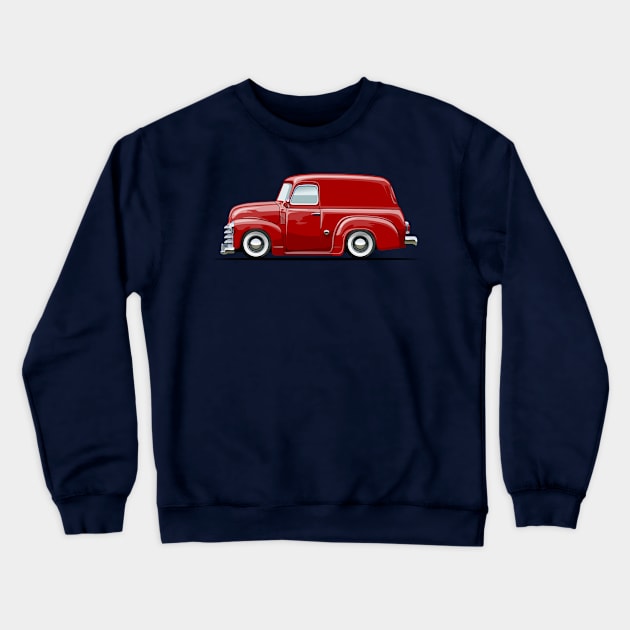 Cartoon retro delivery van Crewneck Sweatshirt by Mechanik